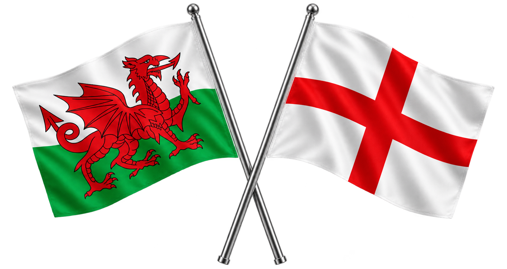 Flags of Wales and England